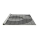 Sideview of Machine Washable Transitional Carbon Gray Rug, wshpat3960gry