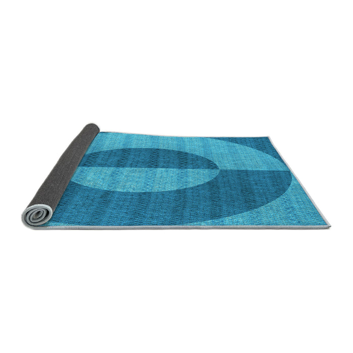 Thickness of Patterned Blue Rug, pat3960lblu