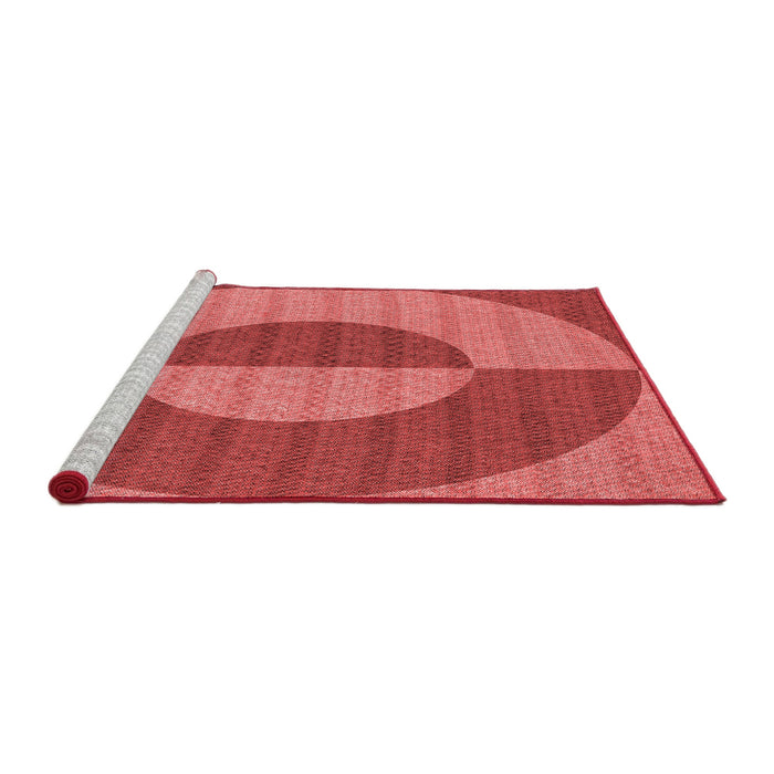Sideview of Machine Washable Transitional Red Rug, wshpat3960rd