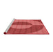 Sideview of Machine Washable Transitional Red Rug, wshpat3960rd