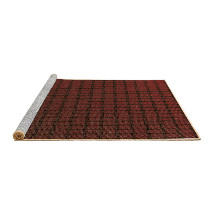 Sideview of Machine Washable Transitional Maroon Red Rug, wshpat3961brn