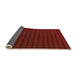 Thickness of Patterned Maroon Red Rug, pat3961org