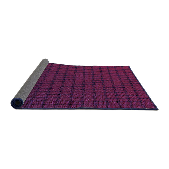 Thickness of Patterned Medium Violet Red Pink Rug, pat3961pur