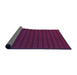 Thickness of Patterned Medium Violet Red Pink Rug, pat3961pur