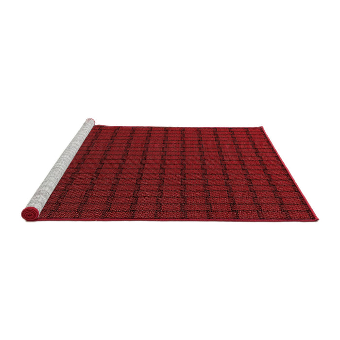 Sideview of Machine Washable Transitional Dark Red Rug, wshpat3961rd