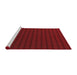 Sideview of Machine Washable Transitional Dark Red Rug, wshpat3961rd