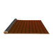 Thickness of Patterned Mahogany Brown Rug, pat3961yw