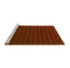 Sideview of Machine Washable Transitional Mahogany Brown Rug, wshpat3961yw