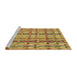 Sideview of Machine Washable Transitional Yellow Rug, wshpat3962brn