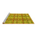 Sideview of Machine Washable Transitional Deep Yellow Rug, wshpat3962yw