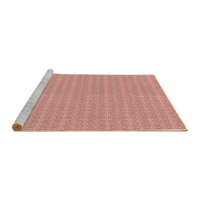 Sideview of Machine Washable Transitional Red Rug, wshpat3963brn