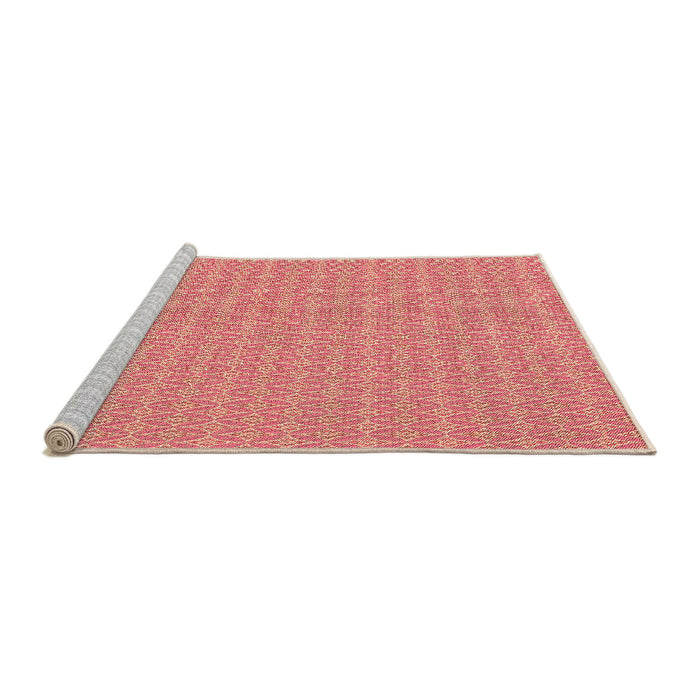 Sideview of Machine Washable Transitional Crimson Red Rug, wshpat3963org