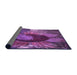 Thickness of Patterned Dark Magenta Purple Rug, pat3966pur