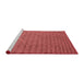 Sideview of Machine Washable Transitional Red Rug, wshpat3967rd