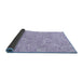 Thickness of Patterned Purple Mimosa Purple Rug, pat3968blu