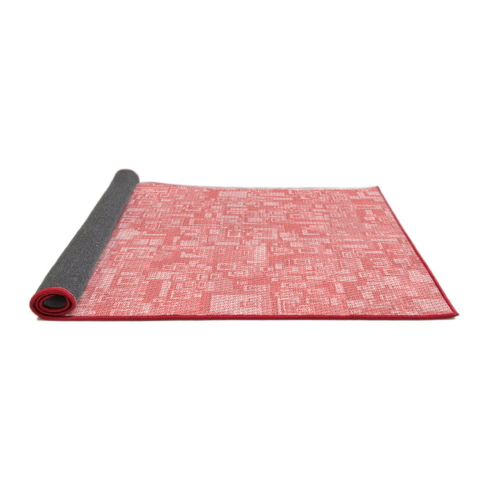 Thickness of Patterned Pastel Pink Rug, pat3968rd