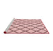 Sideview of Machine Washable Transitional Pink Rug, wshpat397rd