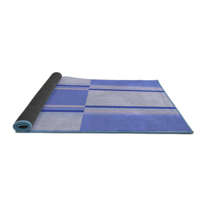 Thickness of Patterned Light Slate Blue Rug, pat3970blu