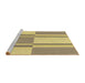 Sideview of Machine Washable Transitional Copper Brown Rug, wshpat3970brn