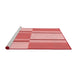 Sideview of Machine Washable Transitional Pastel Pink Rug, wshpat3970rd