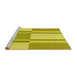 Sideview of Machine Washable Transitional Yellow Rug, wshpat3970yw