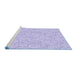 Sideview of Machine Washable Transitional Purple Mimosa Purple Rug, wshpat3971blu