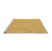 Sideview of Machine Washable Transitional Chrome Gold Yellow Rug, wshpat3971org