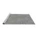 Sideview of Machine Washable Transitional Cloud Gray Rug, wshpat3972gry