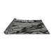 Thickness of Patterned Gunmetal Gray Rug, pat3973gry