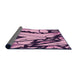 Thickness of Patterned Purple Rug, pat3973pur