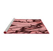 Sideview of Machine Washable Transitional Pastel Pink Rug, wshpat3973rd