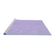 Sideview of Machine Washable Transitional Purple Mimosa Purple Rug, wshpat3974blu