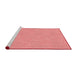 Sideview of Machine Washable Transitional Light Salmon Pink Rug, wshpat3974rd
