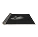 Thickness of Patterned Black Rug, pat3975gry