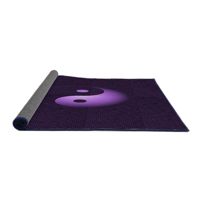 Thickness of Patterned Purple Rug, pat3975pur