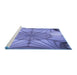 Sideview of Machine Washable Transitional Deep Periwinkle Purple Rug, wshpat3976blu