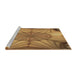 Sideview of Machine Washable Transitional Mahogany Brown Rug, wshpat3976brn