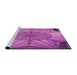 Sideview of Machine Washable Transitional Bright Neon Pink Purple Rug, wshpat3976pur