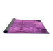 Thickness of Patterned Bright Neon Pink Purple Rug, pat3976pur