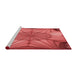 Sideview of Machine Washable Transitional Red Rug, wshpat3976rd