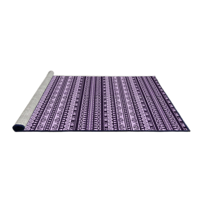 Sideview of Machine Washable Transitional Dark Purple Rug, wshpat3977pur