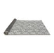 Thickness of Patterned Gunmetal Gray Rug, pat3978gry