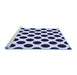 Sideview of Machine Washable Transitional Midnight Blue Rug, wshpat398blu