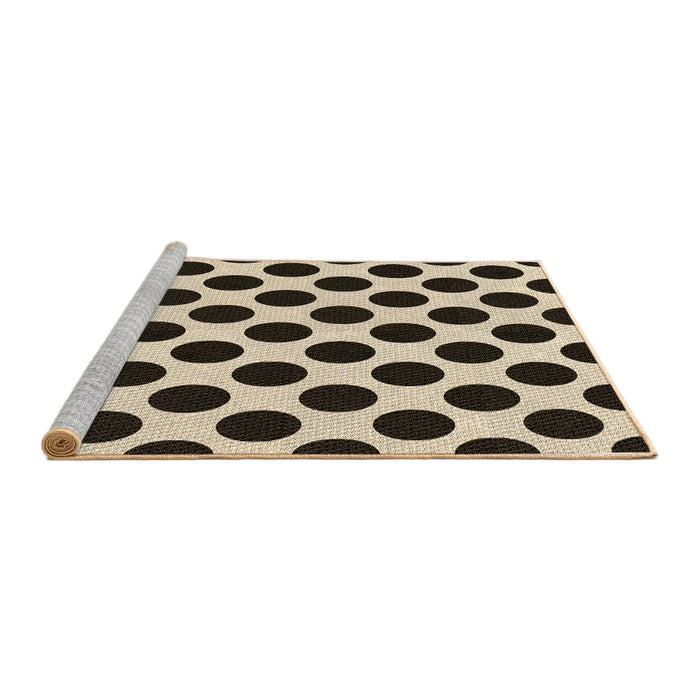 Sideview of Machine Washable Transitional Deep Peach Orange Rug, wshpat398brn