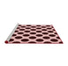 Sideview of Machine Washable Transitional Deep Rose Pink Rug, wshpat398rd