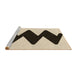 Sideview of Machine Washable Transitional Vanilla Gold Rug, wshpat3980brn