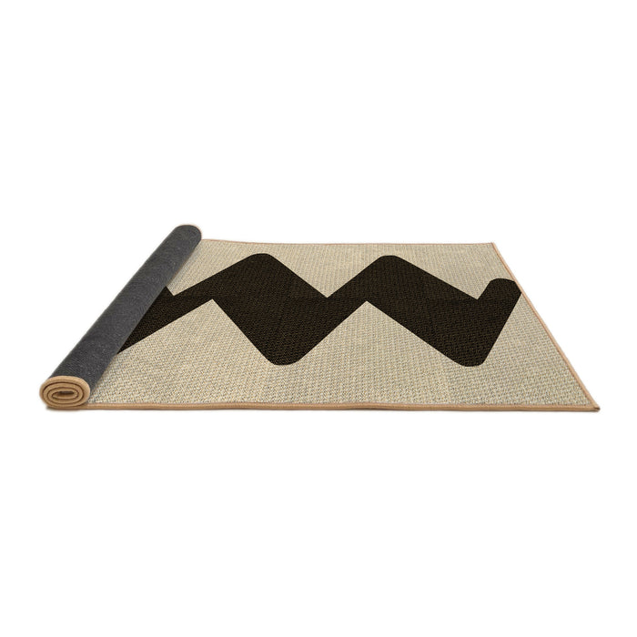 Thickness of Patterned Vanilla Gold Rug, pat3980brn