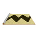 Sideview of Machine Washable Transitional Mustard Yellow Rug, wshpat3980yw