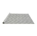 Sideview of Machine Washable Transitional Dark Gray Rug, wshpat3981gry