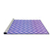 Sideview of Machine Washable Transitional Mauve Purple Rug, wshpat3982pur